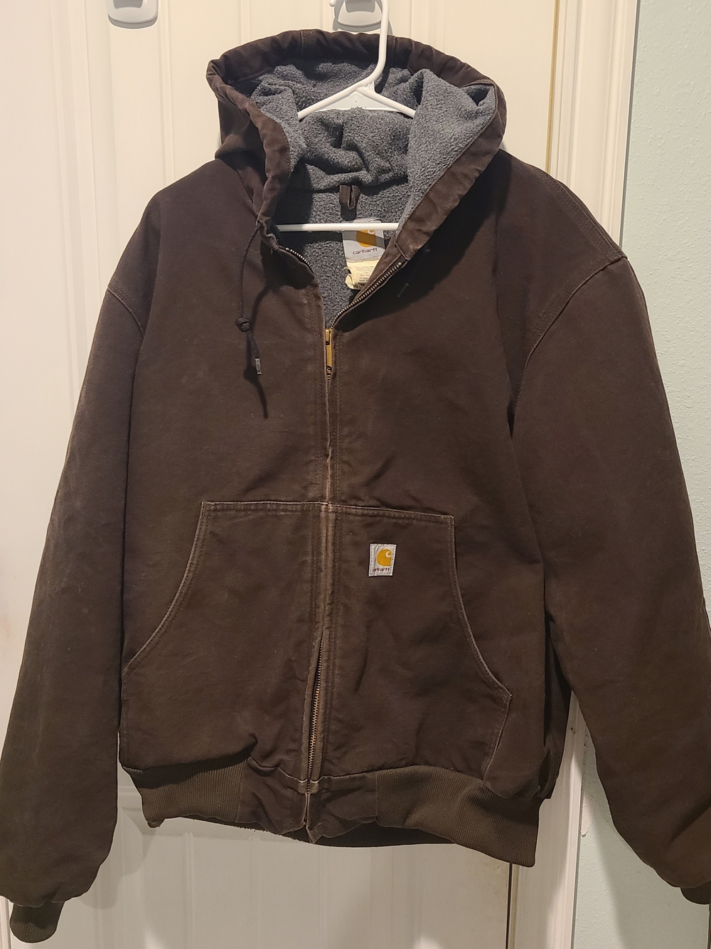 Vintage Y2K Carhartt J158 Duck Canvas Jacket Dark Brown, Men's L